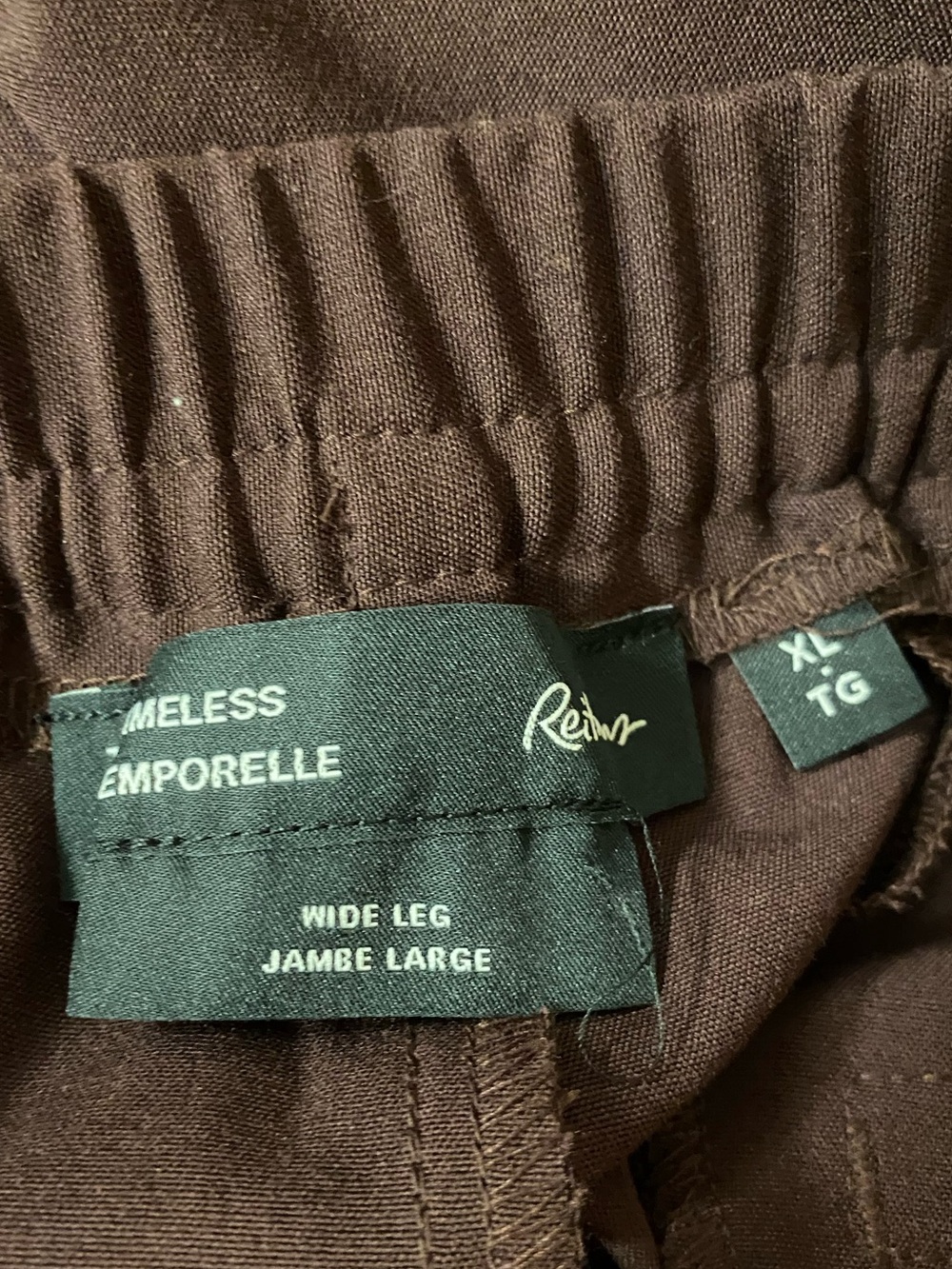 Reitmans Wide-Leg Drawstring Pants in Deep Brown - Picture 7 of 7